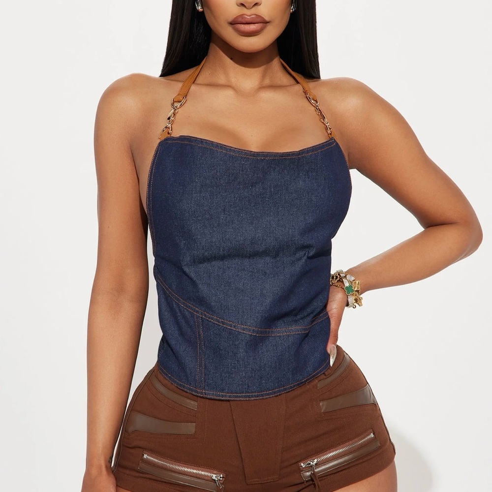 Denim Halter Top